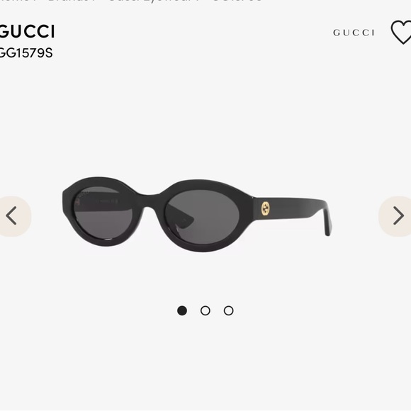 Gucci Black Oval Women's Sunglasses - Picture 6 of 9